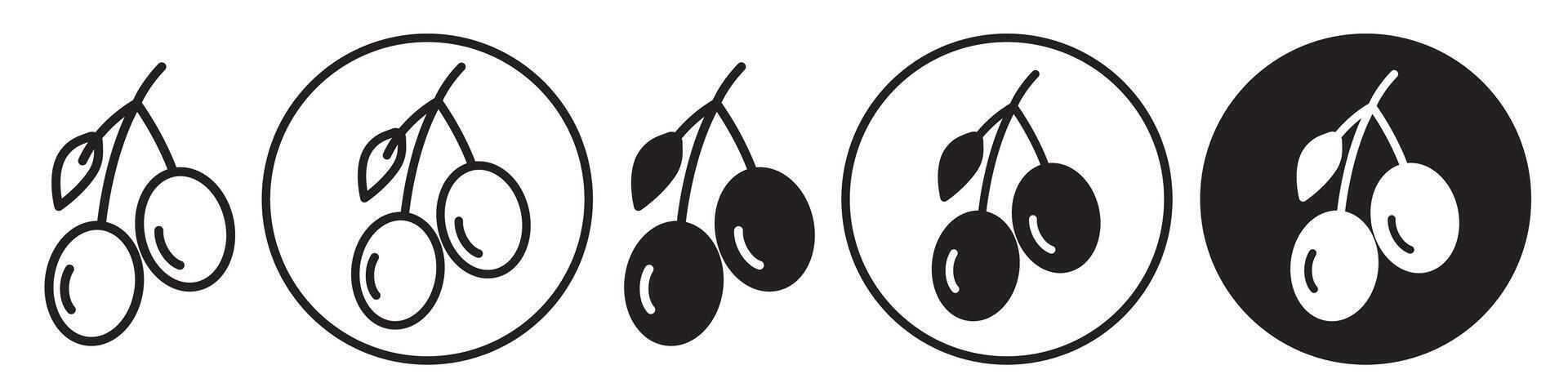 Olive Icon set collection for web vector