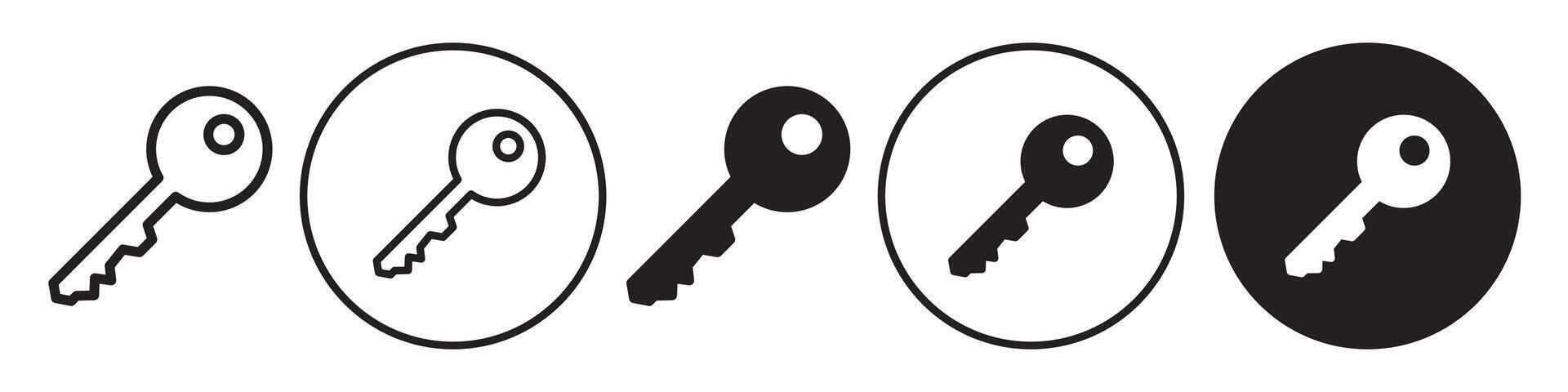 Key Icon set collection for web vector