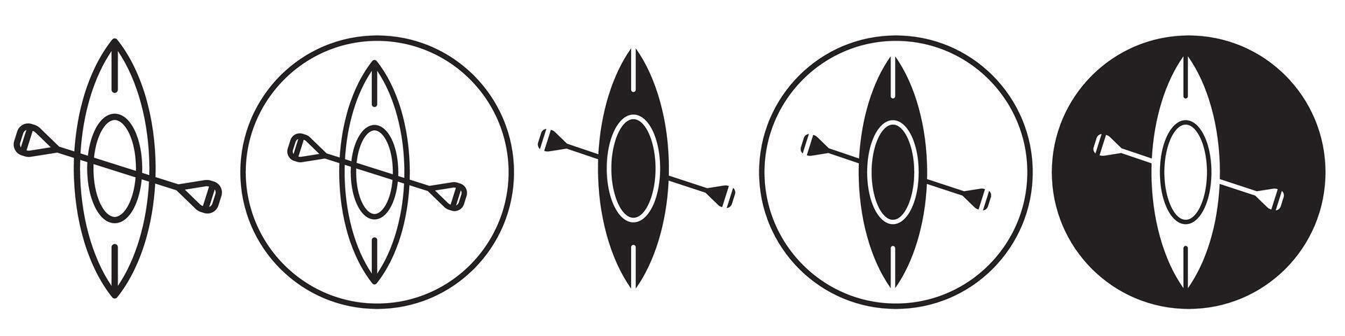 Kayak Icon set collection for web vector