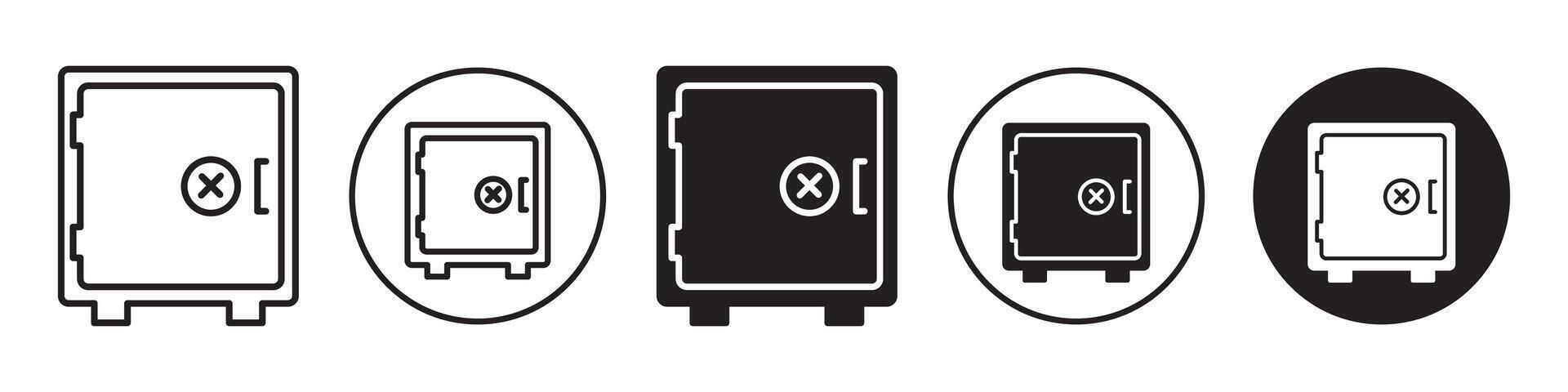 Locker icon set collection for web vector