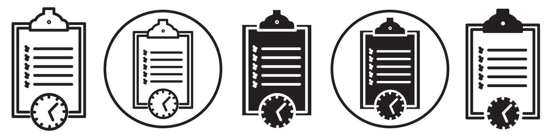 Waiting List Icon set collection for web vector
