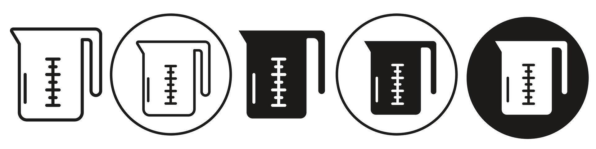 Measuring Cup Icon set collection for web vector