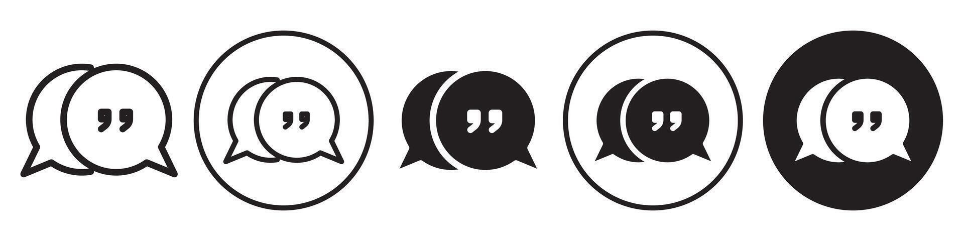 Testimonal Icon set collection for web vector