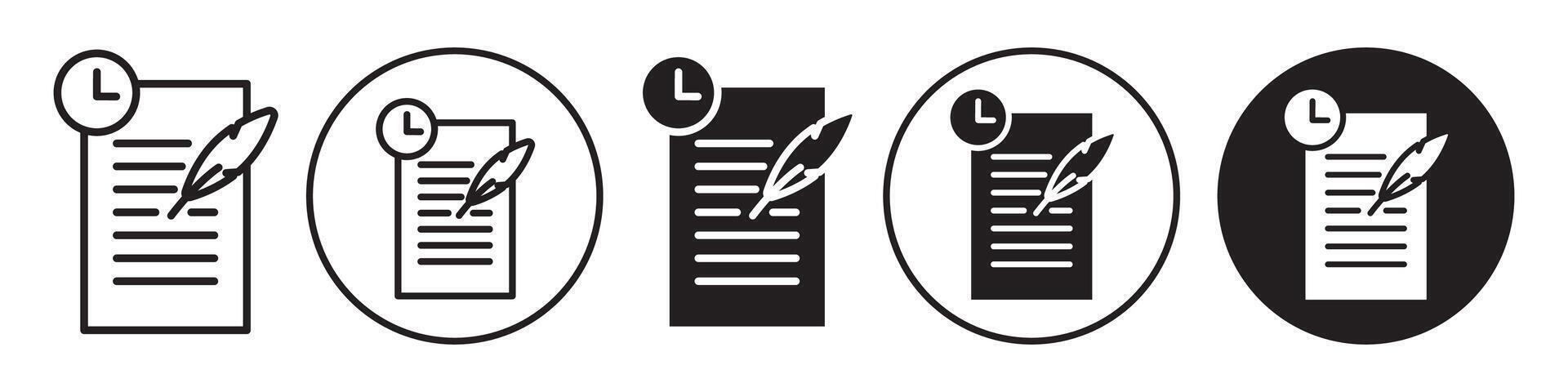 History Icon set collection for web vector