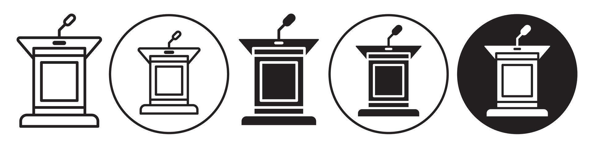 Tribune Icon set collection for web vector