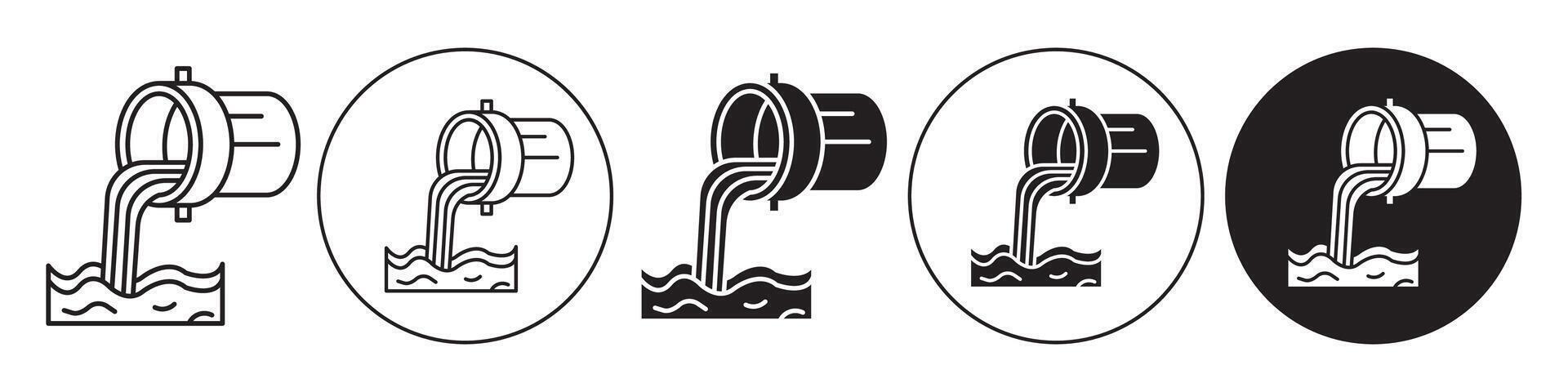 Wastewater Icon set collection for web vector