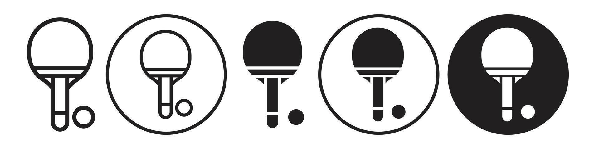Table tennis Icon set collection for web vector