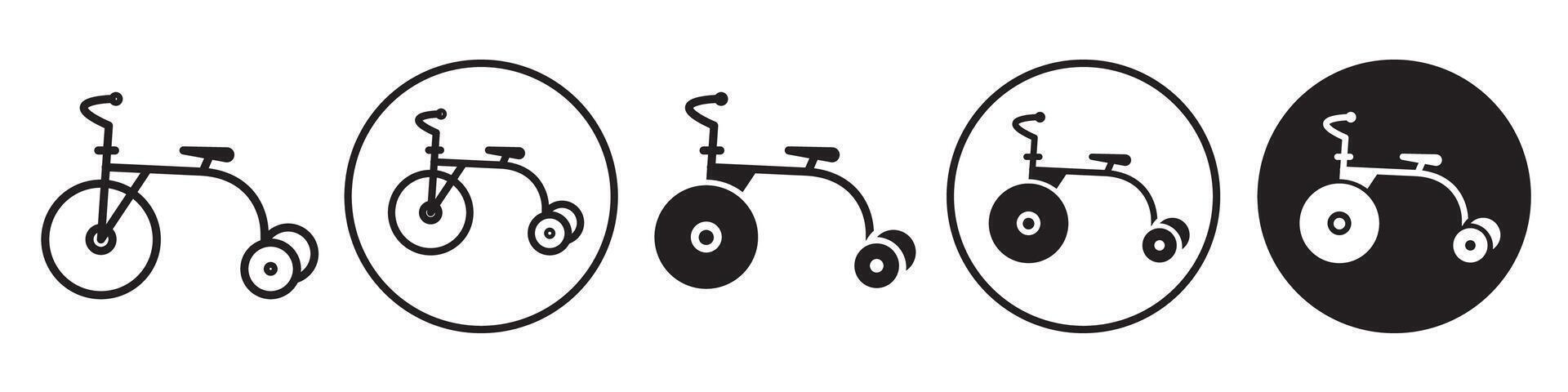 tricycle Icon set collection for web vector