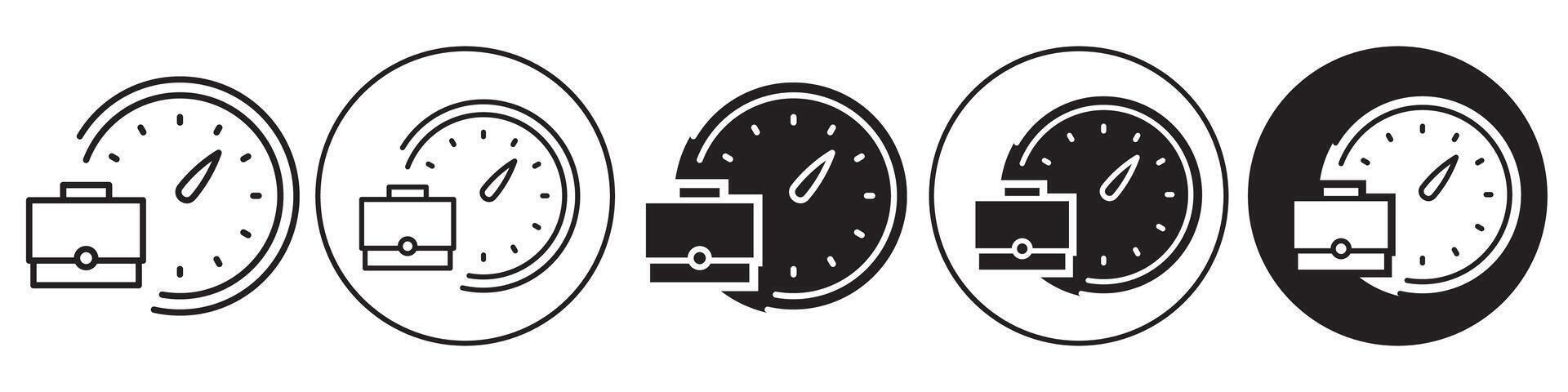 Work Day Icon set collection for web vector