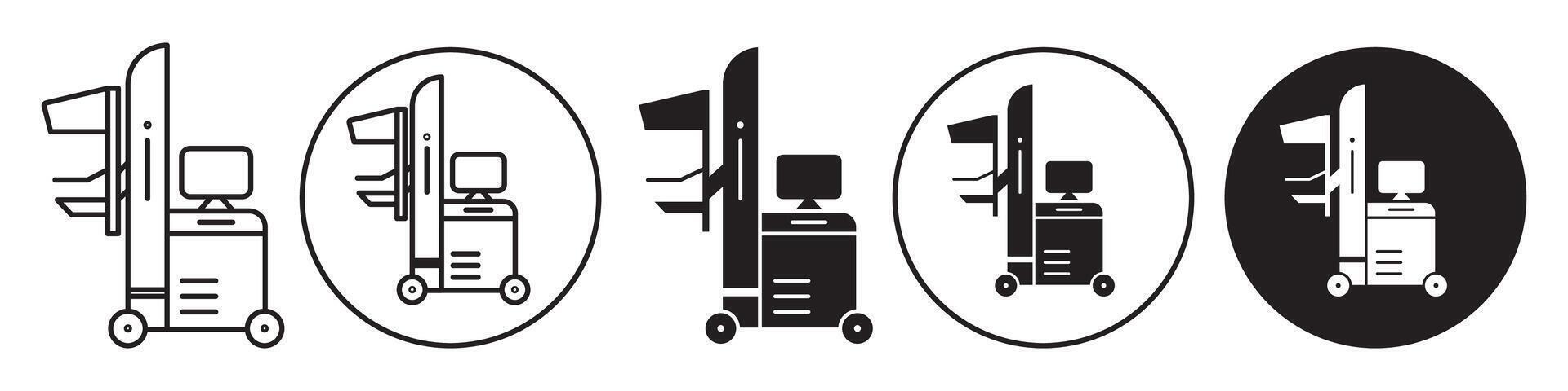 Mammography Machine Icon set collection for web vector