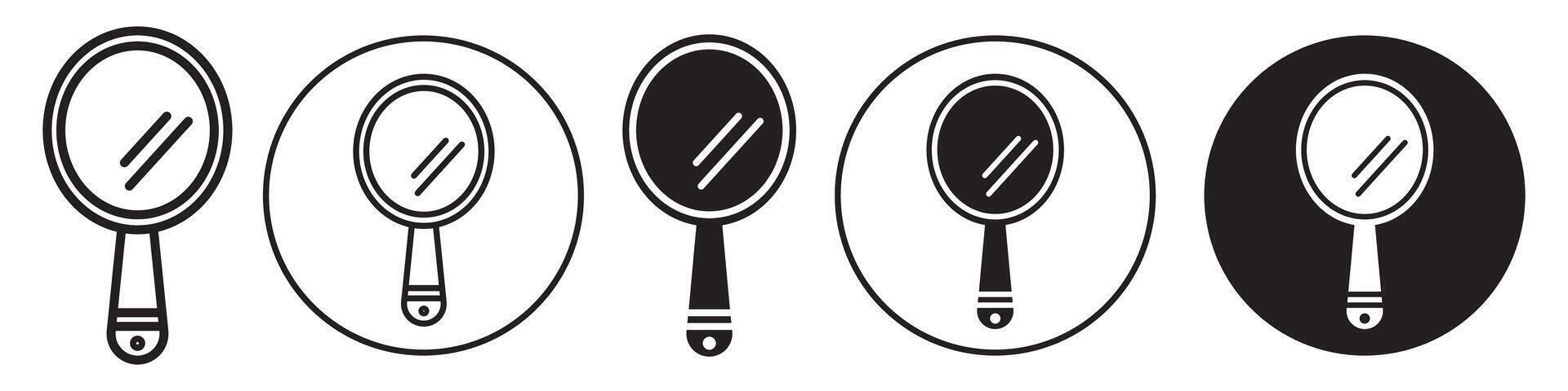 Mirror Icon set collection for web vector