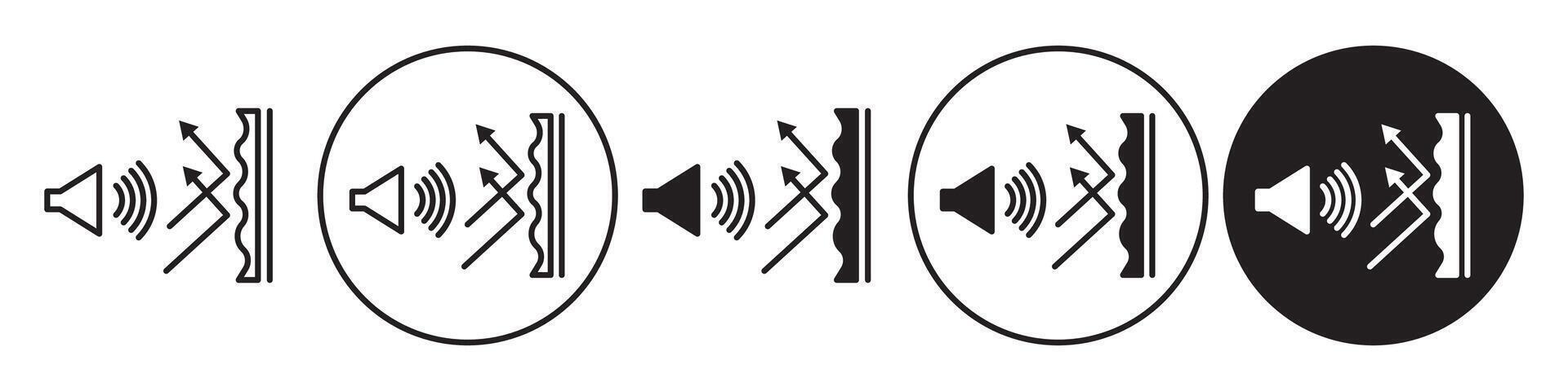 Soundproof icon set collection for web vector