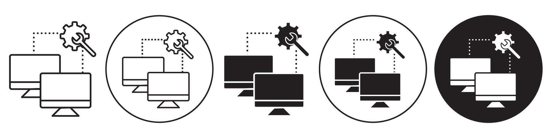 Remote Support Icon set collection for web vector