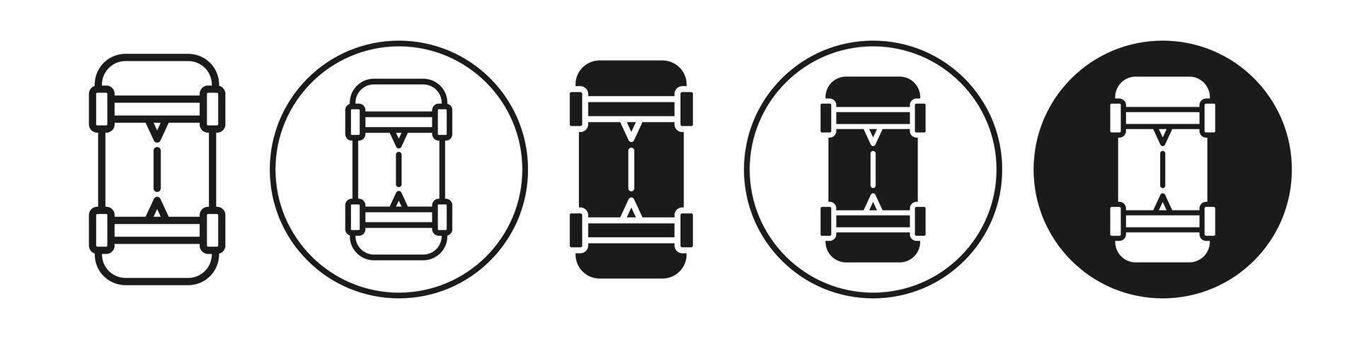 Skateboarding icon set collection for web vector