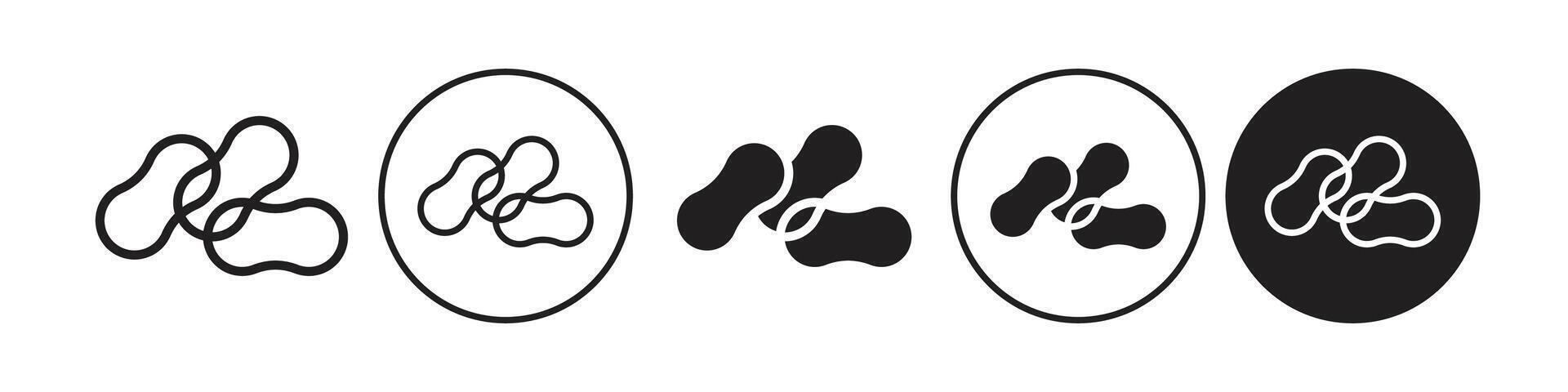 Rubber bands icon set collection for web vector