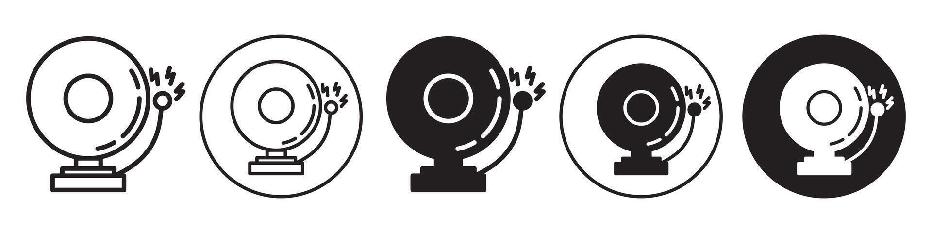 Fire Alarm Liine Icon set collection for web vector