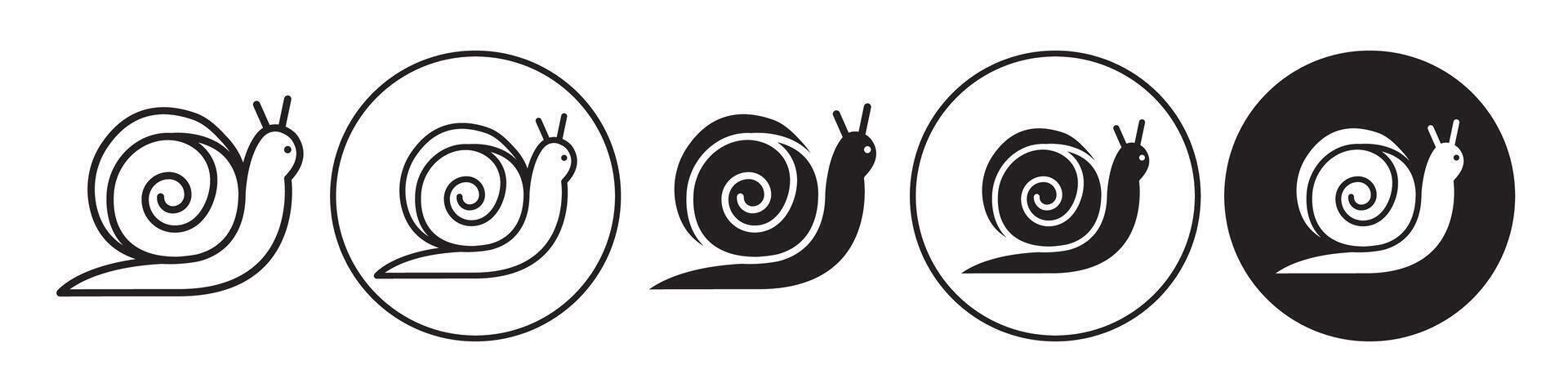 Snail Icon set collection for web vector