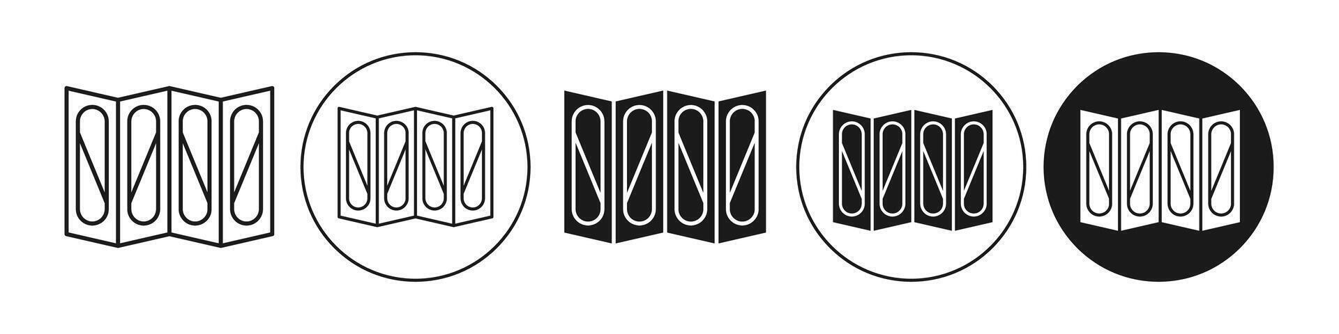 Room Divider icon set collection for web vector