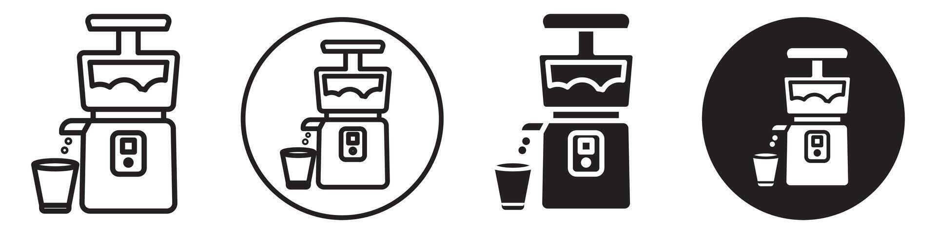 Cold Press Juicer set collection for web vector