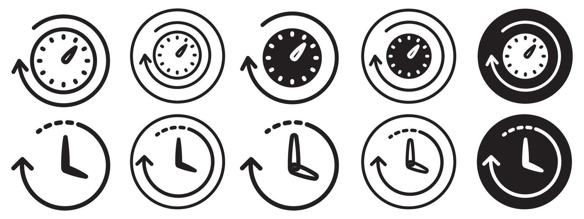 Uptime Icon set collection for web vector