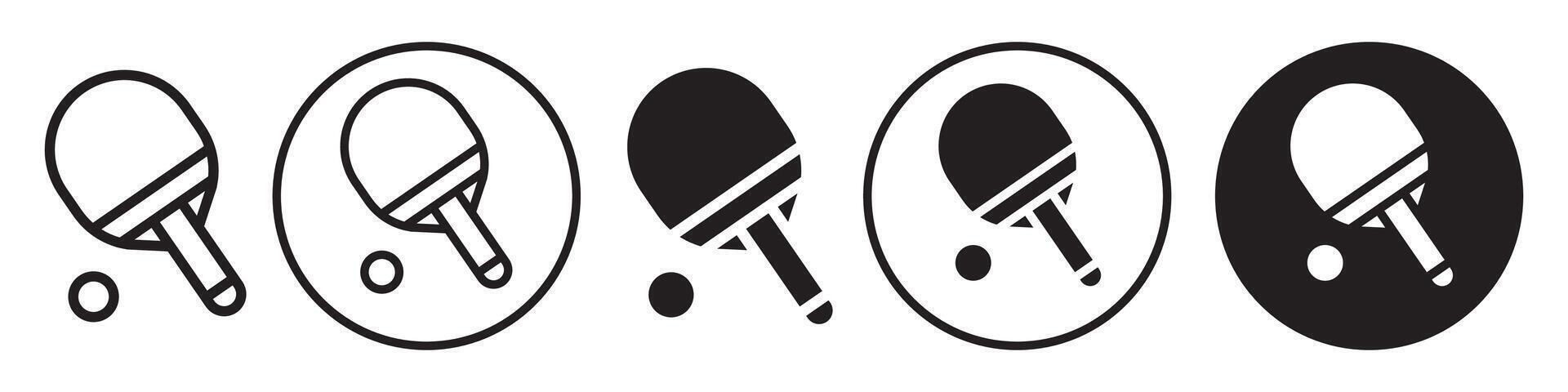 Table Tennis Line Icon set collection for web vector