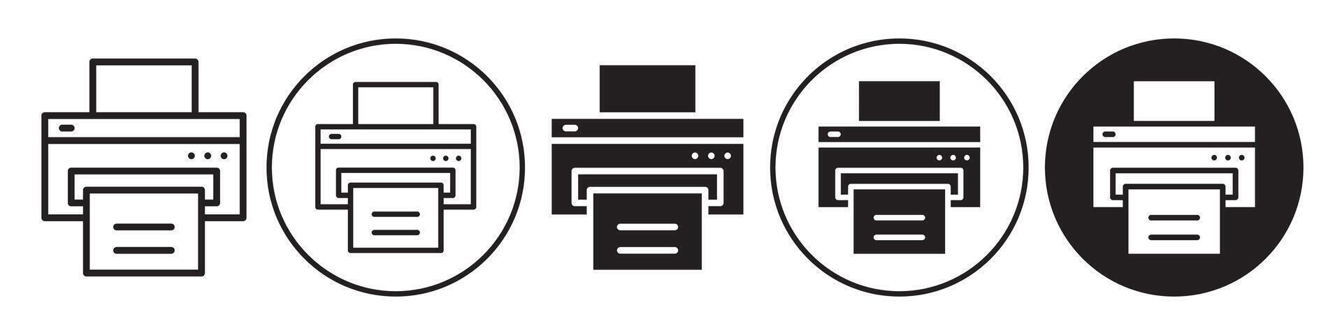 Printer Icon set collection for web vector