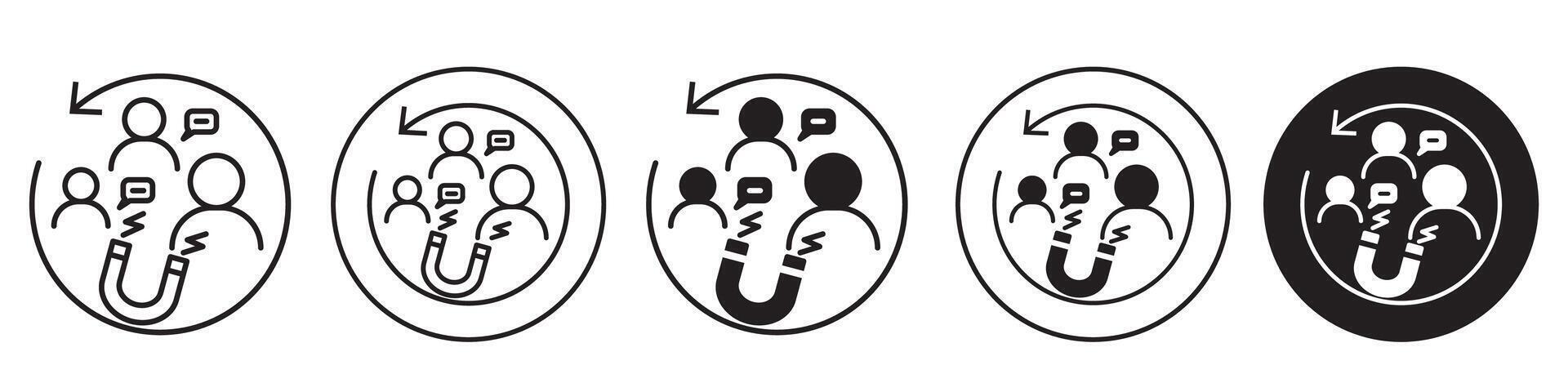 Useer engagement icon set collection for web vector