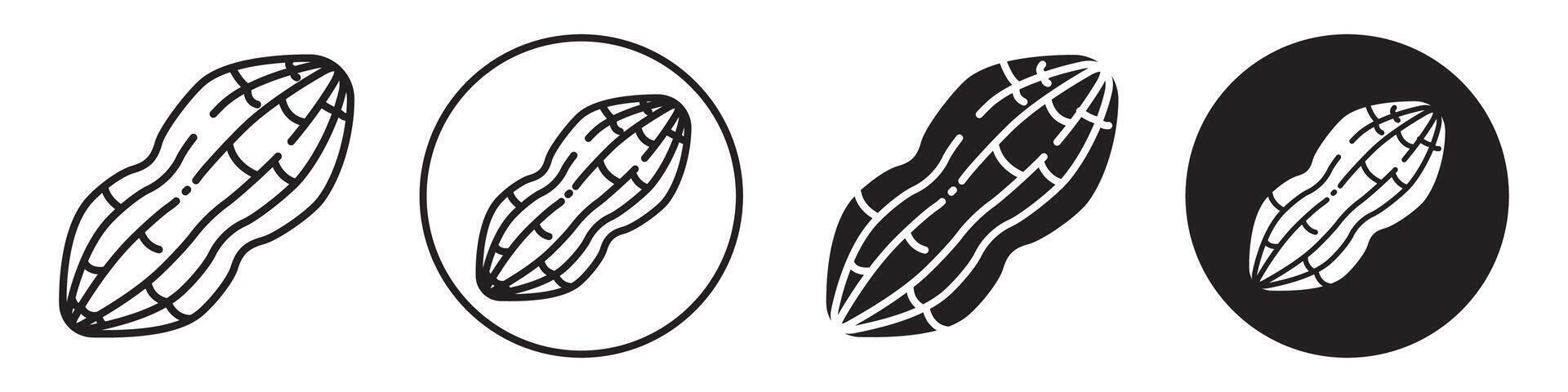 Peanut Icon set collection for web vector