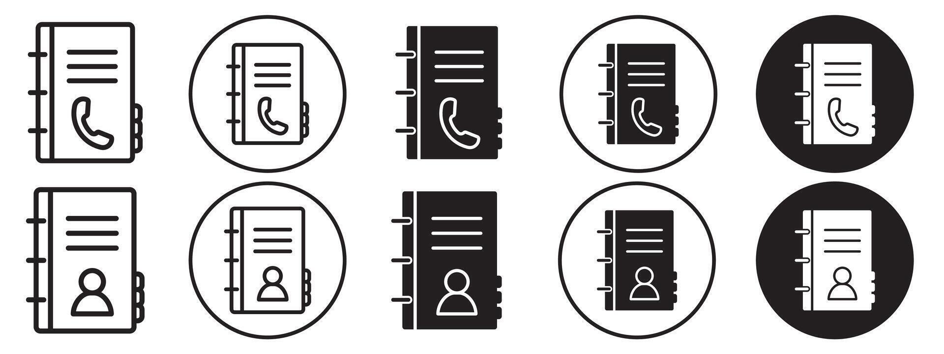 Phone Book Icon set collection for web vector