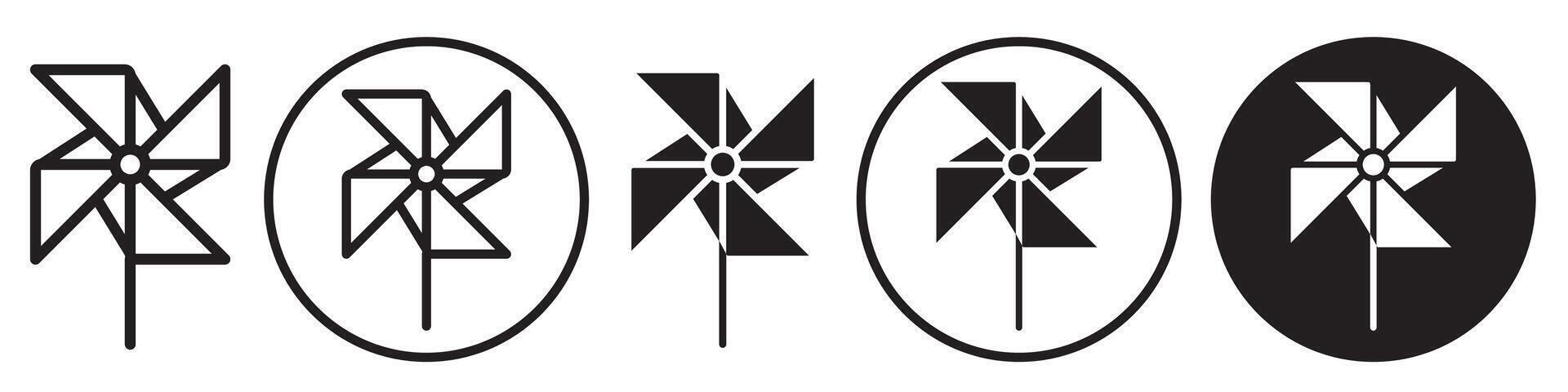 Pinwheel Icon set collection for web vector
