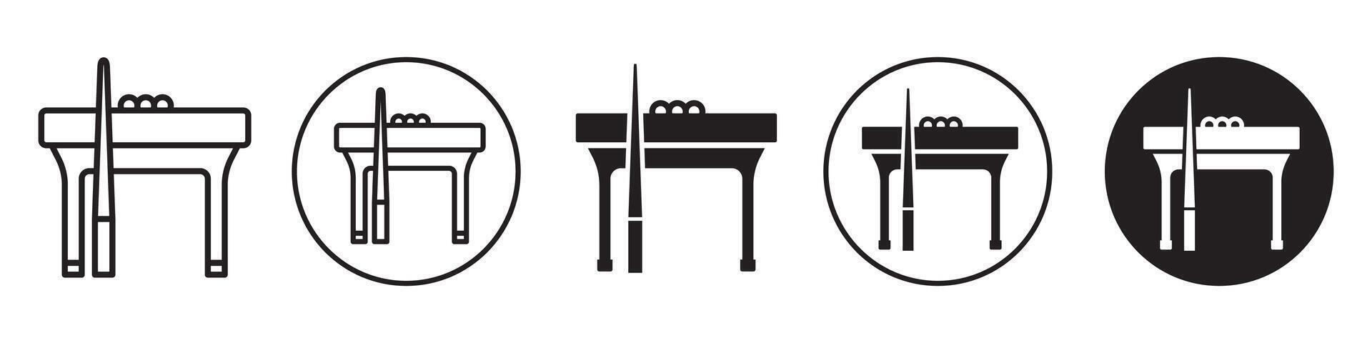 Pool Table Icon set collection for web vector