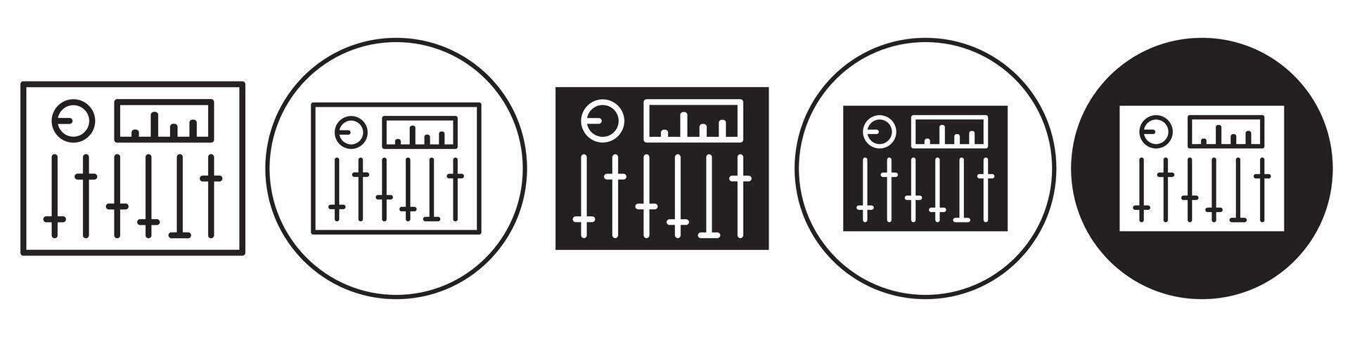 Sound mixer icon set collection for web vector