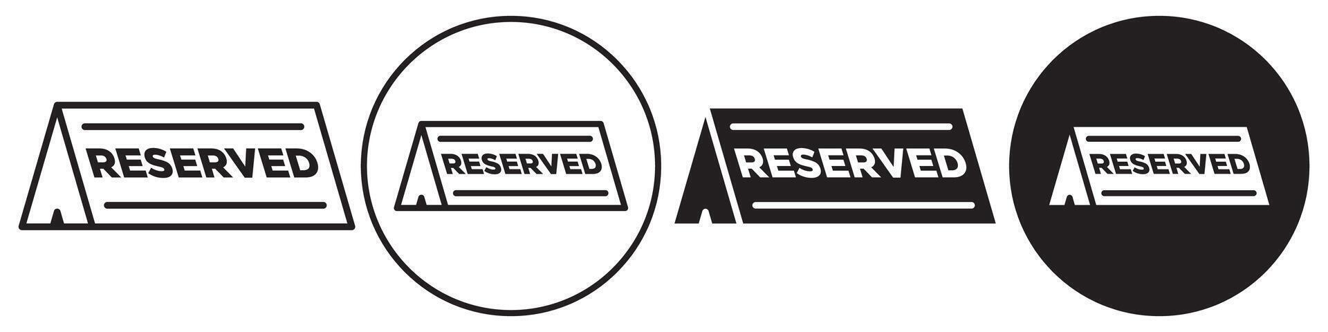 Reserved Icon set collection for web vector