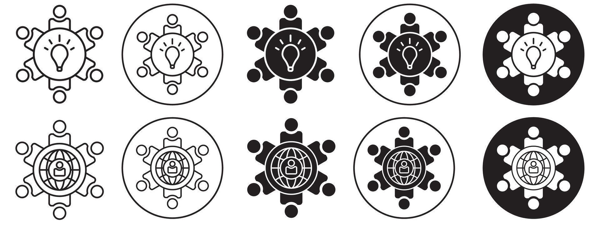 Conference Icon set collection for web vector