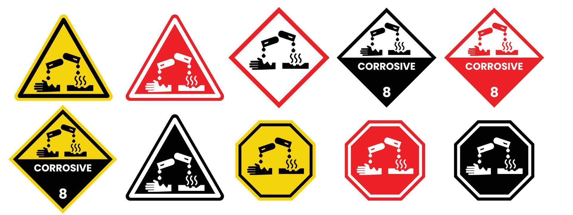 Corrosive Icon set collection for web vector