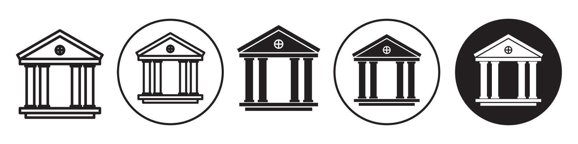 Bank Icon set collection for web vector