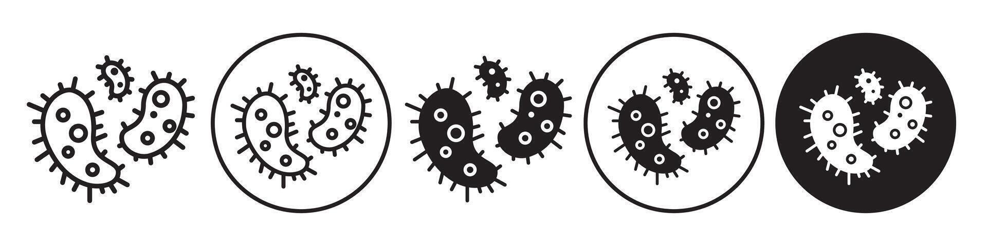 Bacteria Icon set collection for web vector