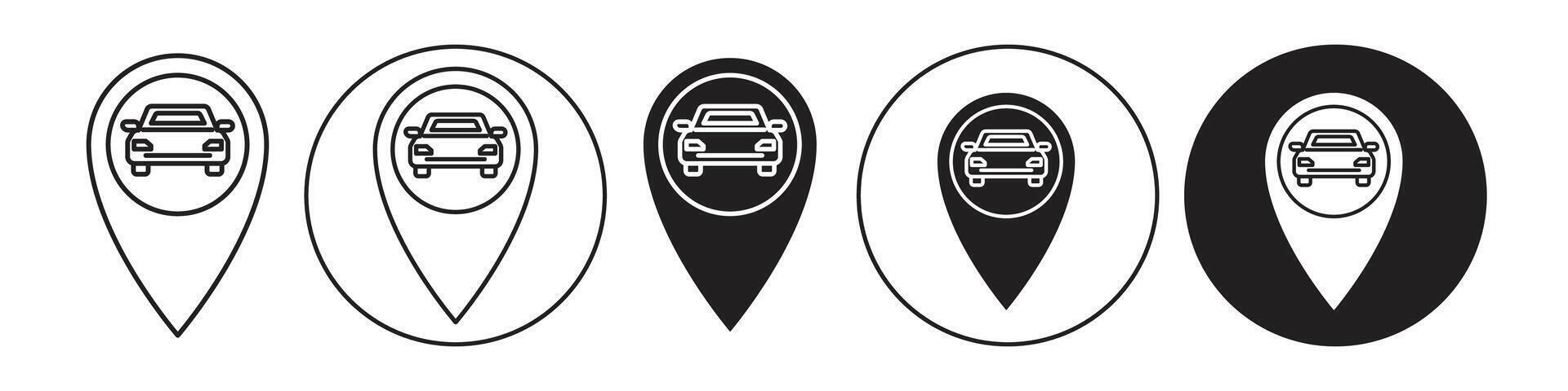 car rental icon set collection for web vector