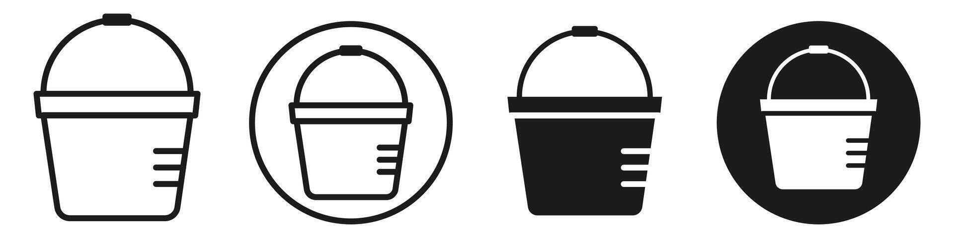 Bucket Icon set collection for web vector