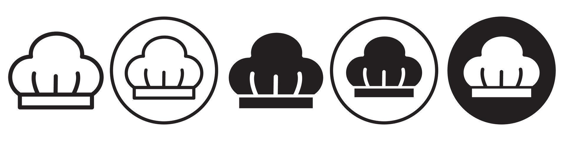 Chef Hat Icon set collection for web vector