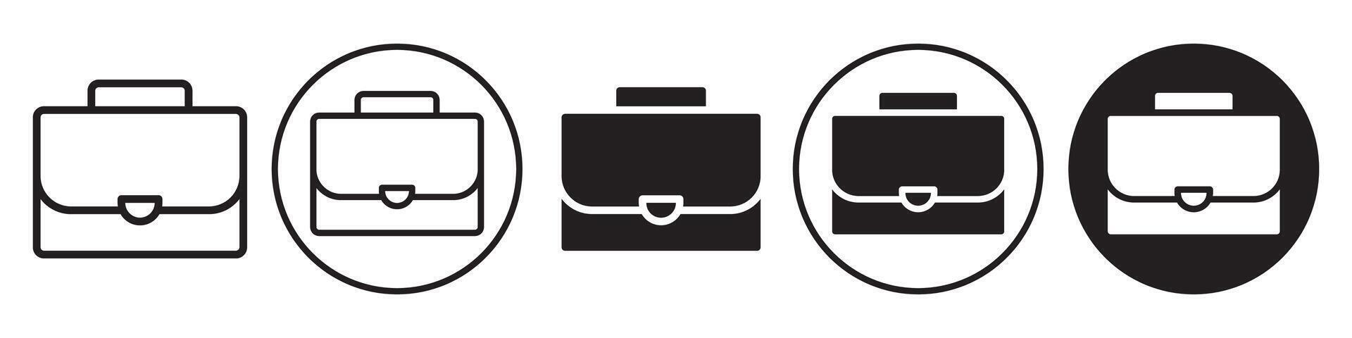 Briefcase Icon set collection for web vector