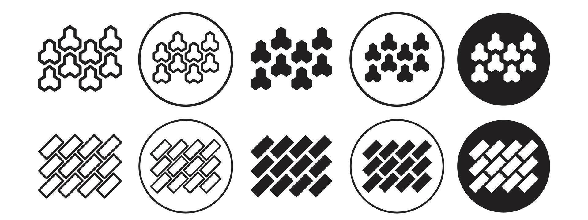 Brick paver icon set collection for web vector