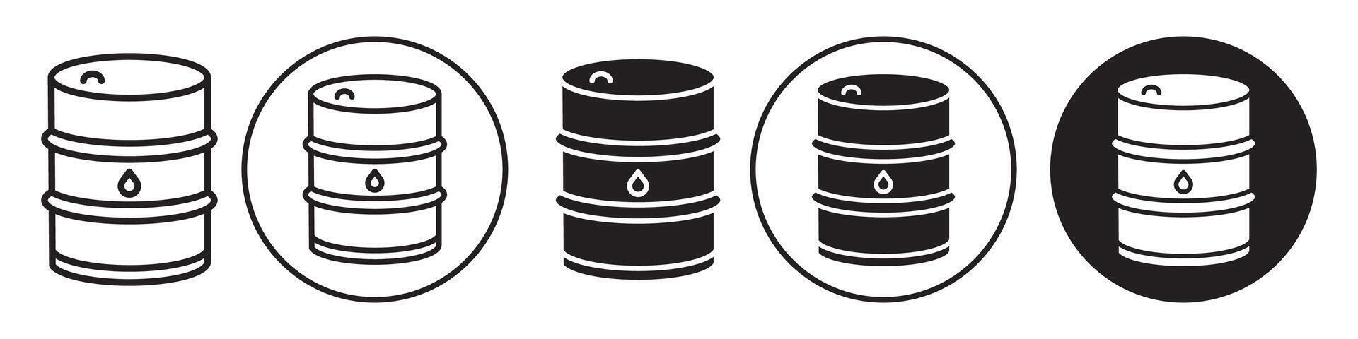 Barrel Icon set collection for web vector