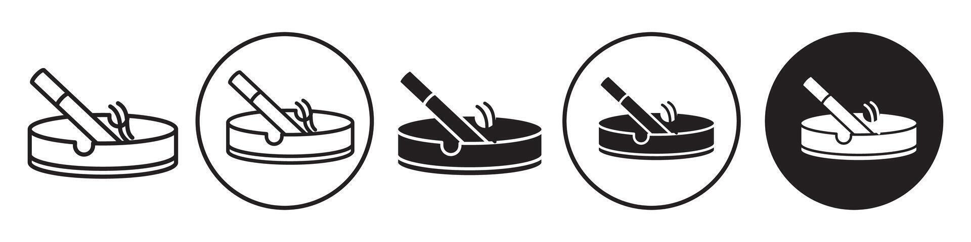 Ash Tray Icon set collection for web vector