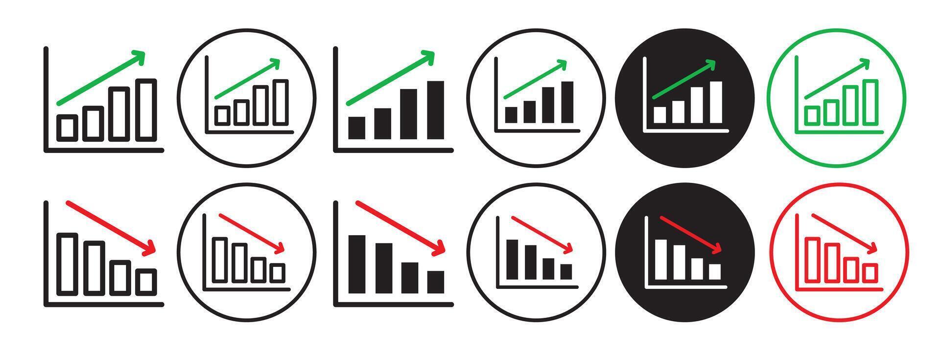 Graph Icon set collection for web vector