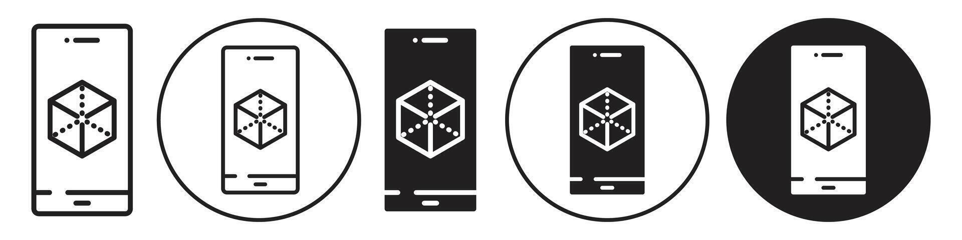 AR Icon set collection for web vector