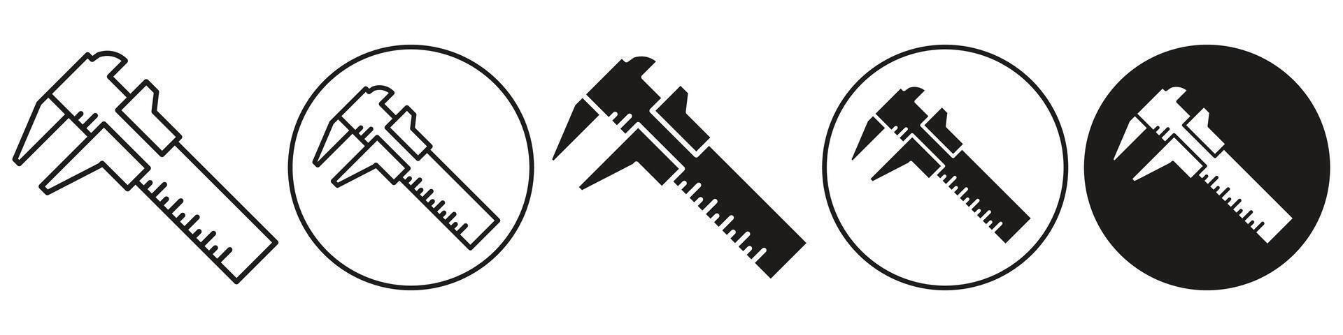 Caliper Icon set collection for web vector