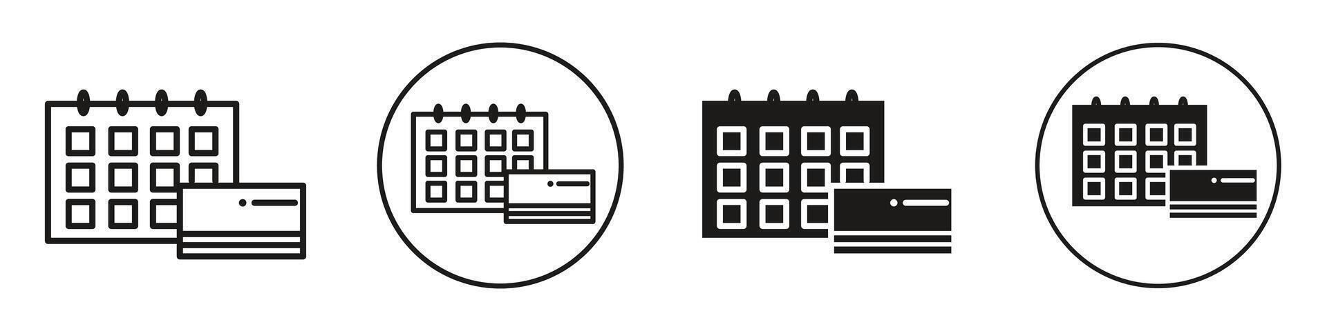 Annual fee icon set collection for web vector