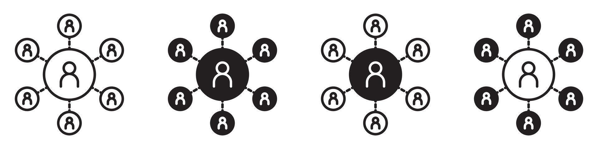 Affiliate marketing Icon set collection for web vector