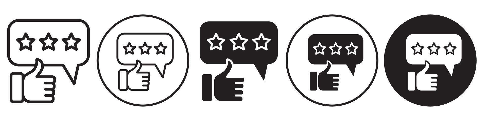 Customer review icon set collection for web vector